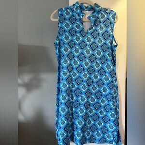 Lulu-B Blue with turtles Sleeveless Dress- adorable !